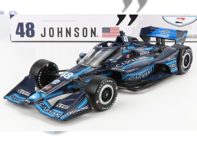 HONDA Team Chip Ganassi Racing N48 Indianapolis Indy 500 Indycar Series (2021) J.Johnson, Blue Black