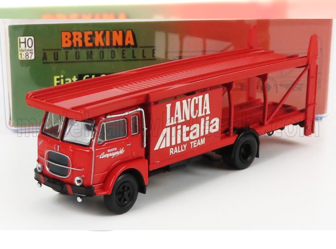 FIAT 640 Truck Car Transporter Team Lancia Rally Alitalia 1949, Red