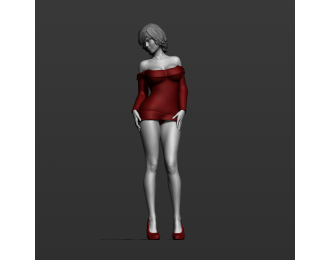 Фигура Девушка в свитере, окрашенная