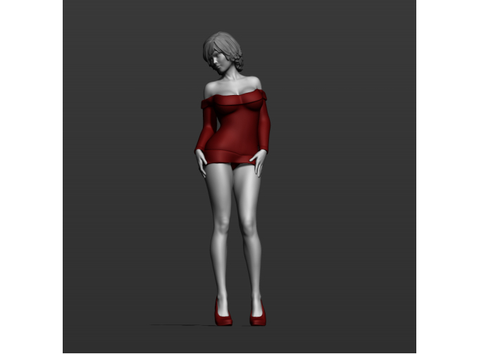 Фигура Девушка в свитере, окрашенная