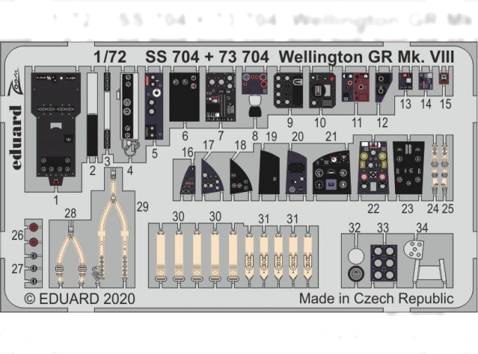 Набор фототравления для Wellington GR Mk.VIII (AIRFIX)