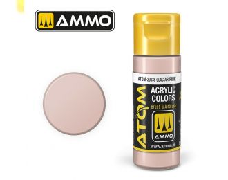 Краска акриловая ATOM COLOR Розовый ледник / Glacier Pink, 20мл