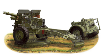 Сборная модель QF 25pdr Field Gun Mk. II/I w/No.27 Ammunition Limber (Trailer)