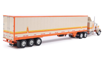 PETERBILT 359 TRUCK 5-ASSI (1973), orange / cream