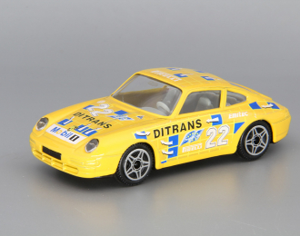 PORSCHE 911 Carrera #22, yellow / blue