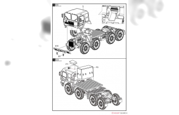 Сборная модель тягач НАТО M1014 MAN и крылатая ракета наземного базирования BGM-109G