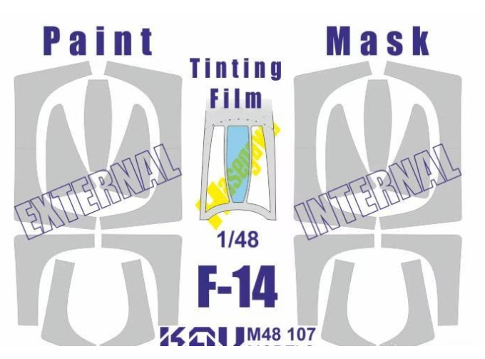 Маска окрасочная на F-14 Profi (Hasegawa)