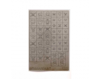 Маска окрасочная орочьи символы 40К размер S