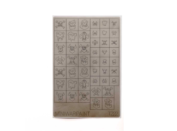 Маска окрасочная орочьи символы 40К размер S