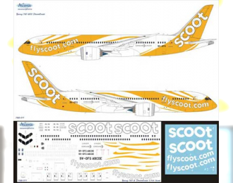 Декаль на самолет Boeing	787-9 Scoot