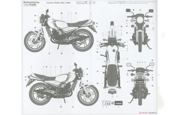 Сборная модель YAMAHA Rz350 (4uo) Motorcycle 1981