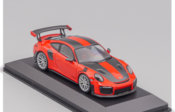 PORSCHE 911 991-2 Gt2 Rs Weissach Package 2018 - Silver Rims, Red Black