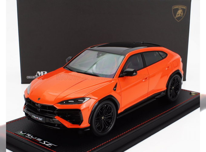 LAMBORGHINI Urus Se (2023) - Con Vetrina - With Showcase, Arancio Egon - Orange Black