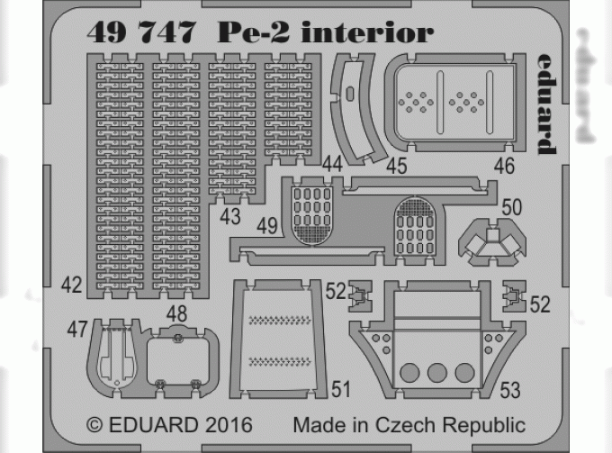 Фототравление для Pe-2 interior