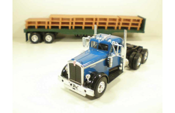 KENWORTH 525 трейлер платформа с полетами 1:43, синий