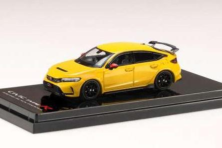 HONDA Civic Type R (FL5), Racing Black Package/Genuine Optional Parts with tailgate spoiler, yellow