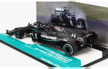 MERCEDES-BENZ GP F1 W11 Eq Performance Team Amg Petronas Motorsport №44 World Champion Winner Silverstone British Gp (with Flat Tire) (2020) Lewis Hamilton, Black Green