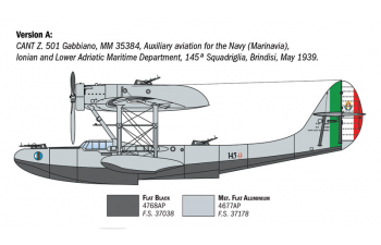 Сборная модель CANT Z.501 Gabbiano Idrovolante Airplane Military Aeronautica Militare