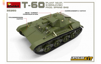 Сборная модель Советский танк Т-60 Весна 1942, с интерьером