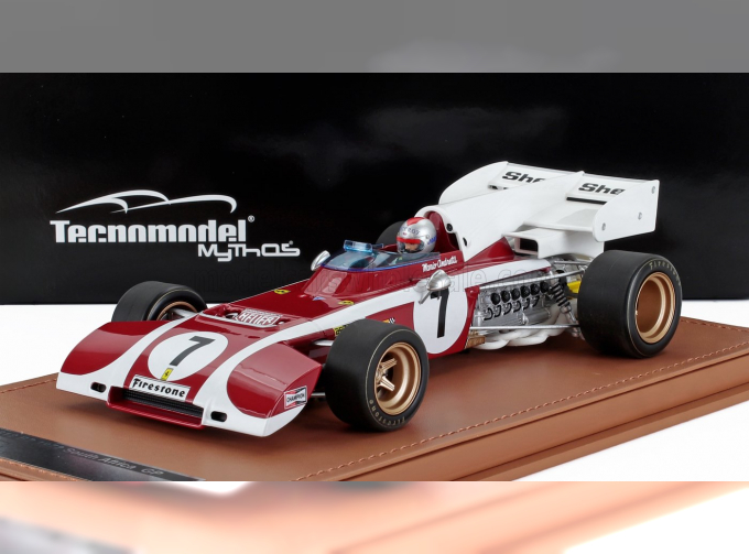 FERRARI F1 312b2 №7 South African Gp (with Pilot Figure) (1971) Mario Andretti, Red White