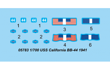 Сборная модель Американский линкор USS California BB-44 (1941г.)