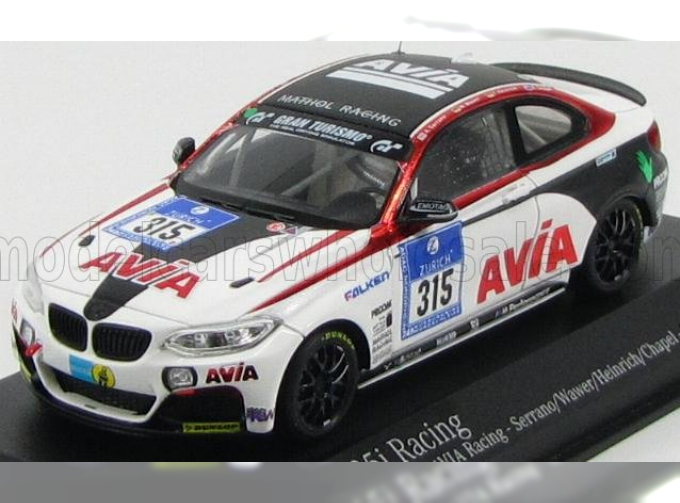 BMW 2-series M 235i Team Mathol Racing E.v. N 315 24h Nurburgring 2014 Serrano - Wawer - Chapel - Heinrich, White Black