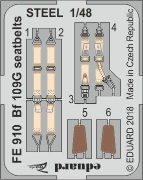 Фототравление для модели Bf 109G seatbelts STEEL