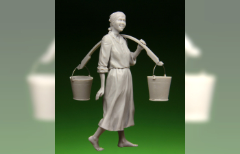 Сборная модель Девушка с ведрами