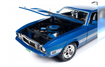 FORD Mustang Mach 1 (1973), blue metallic/silver