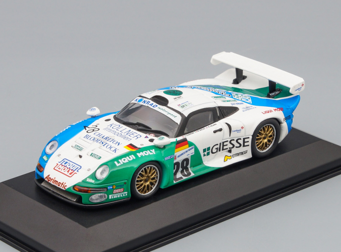 PORSCHE 911 GT1 Le Mans #28 Konrad Motorsport Konrad / Baldi 1997, white / green / blue