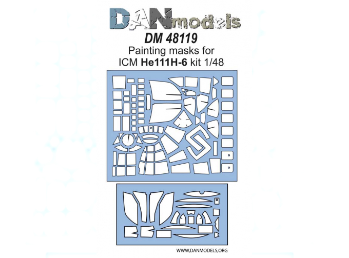 маска для модели самолета He 111H-6 (ICM 48262)