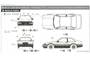 Сборная модель Toyota Trueno (2-дверный/Apex Early Production) 1986