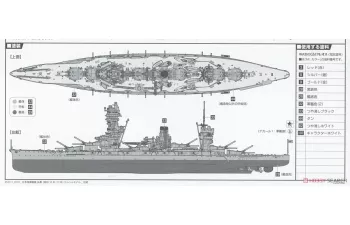 Сборная модель Японский линкор Fuso (1935/1938) Full Hull