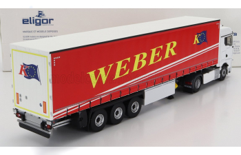MAN Tgx 18.470 Truck Telonato Weber Transports (2020), White Red