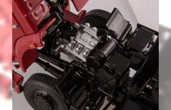 Камский грузовик 6540 8х4 самосвал ранний, темно-красный