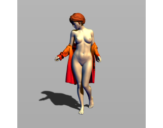 Фигура Снимает халат, окрашенная