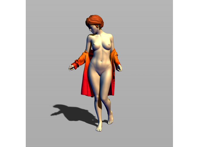 Фигура Снимает халат, окрашенная