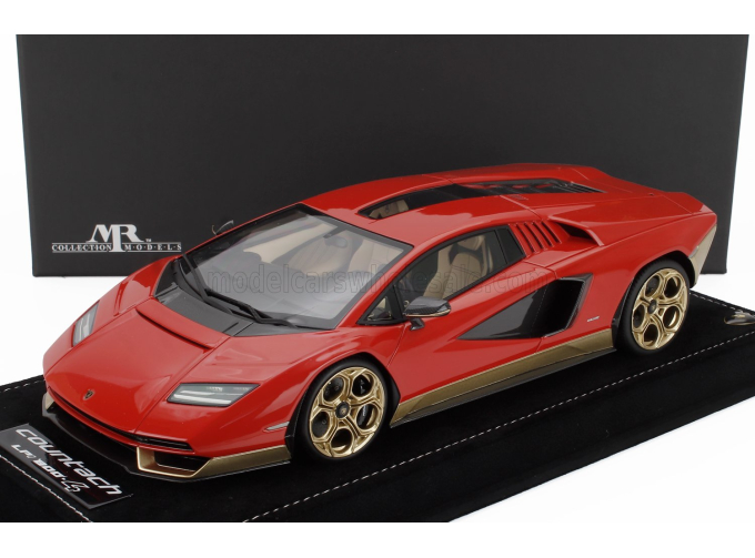 LAMBORGHINI Countach Lpi 800-4 (2021) - Con Vetrina - With Showcase, Rosso Arancio Miura - Red Orange