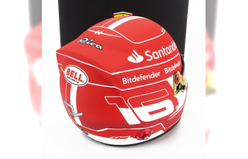 BELL HELMET F1 Casco Helmet Ferrari Sf-23 Team Scuderia Ferrari N16 Season (2023) Charles Leclerc, Red White