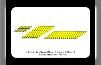 Set of Barrels for Italian Navy Pola class heavy crusies 203mm x 8; 100mm x 16, 37mm x 8