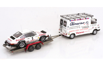 PORSCHE 911 SC Rally Portugal Set with Citroen C35 and Trailer, Therier/Vial (1981), Almeras