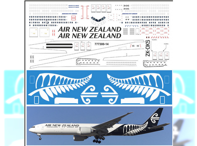 Декаль на Boeing 777-300 Air New Zeland