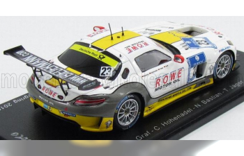 MERCEDES-BENZ Sls Amg Gt3 Team Rowe Racing N23 24h Nurbugring (2015) K.Graf - C.Hohenadel - N.Bastian - T.Jager, White Yellow