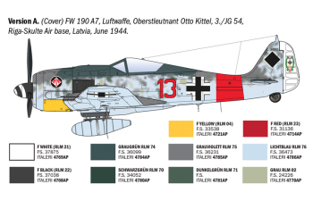 Сборная модель FOCKE WULF Fw 190 A-7/a8 Military Airplane (1944)