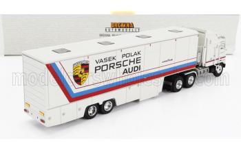 KENWORTH K100 Aerodyne Truck Car Transporter Vasek Polak Porsche Audi (1976), White