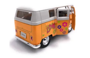 VOLKWAGEN T1 Minibus Love Flower Power (1963), yellow/white