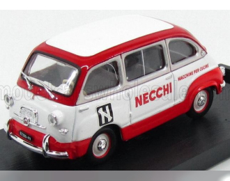 FIAT 600 MULTIPLA VEICOLO COMMERCIALE MACCHINE PER CUCIRE NECCHI (1960), WHITE RED