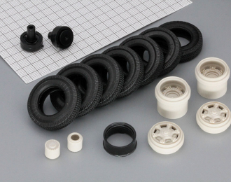 Резина, диски (бежевые) для автобусов / троллейбусов (Ликинский, IKARUS и др.)