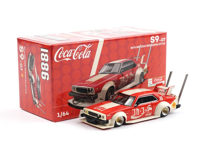 DATSUN Skyline C210 Bosozoku Style Coca-Cola, red / beige