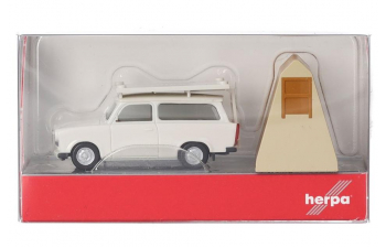 TRABANT 601 универсал с тентом на крыше, белый